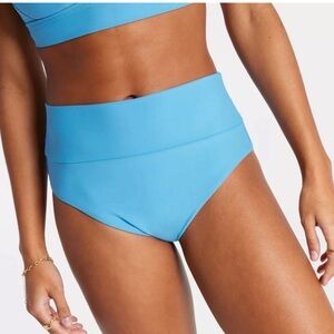 CALIA Women's Wide Banded High Rise Swim Bottoms Tranquil Blue Size XL
